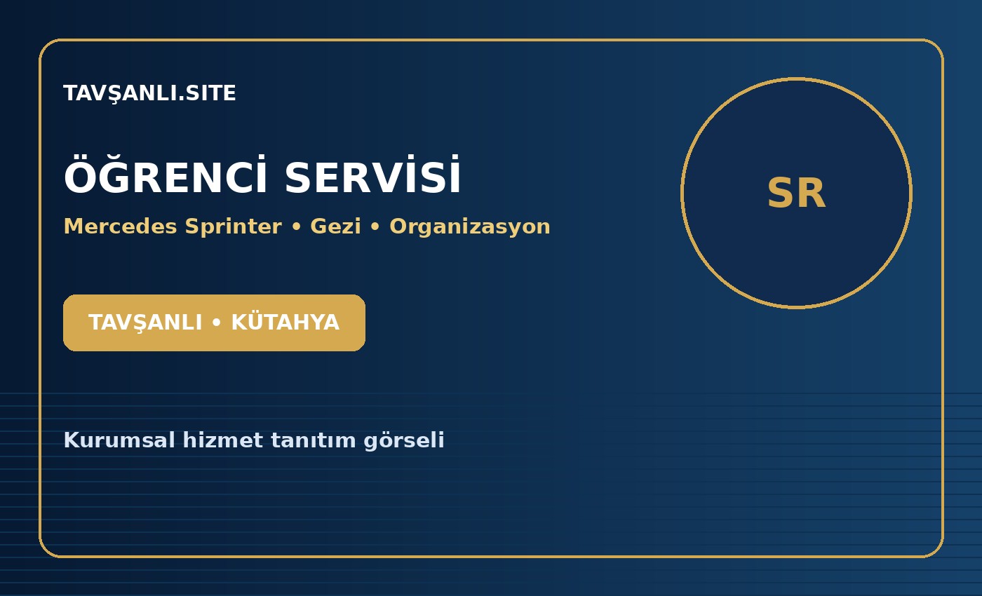 Tavşanlı Mercedes Sprinter Servis - Tavşanlı